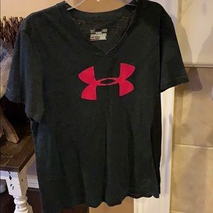 Pink and gray Under Armour Shirt